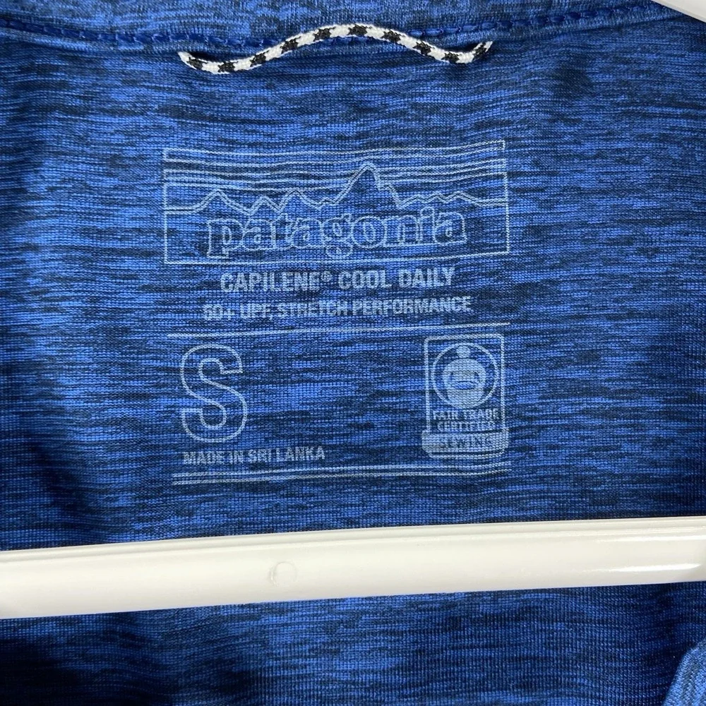 Patagonia T-Shirt Mens Small Capilene Cool Daily Performance Tee Athletic Blue